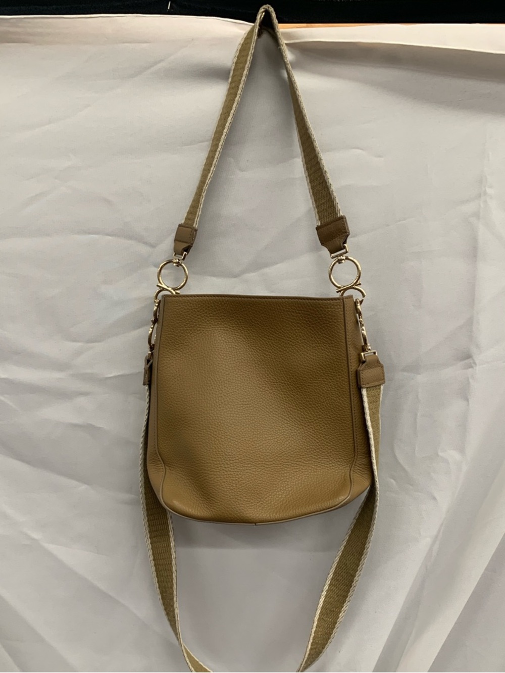 Lafayette 148 New York Pebbled Tan Leather Shoulder Bag